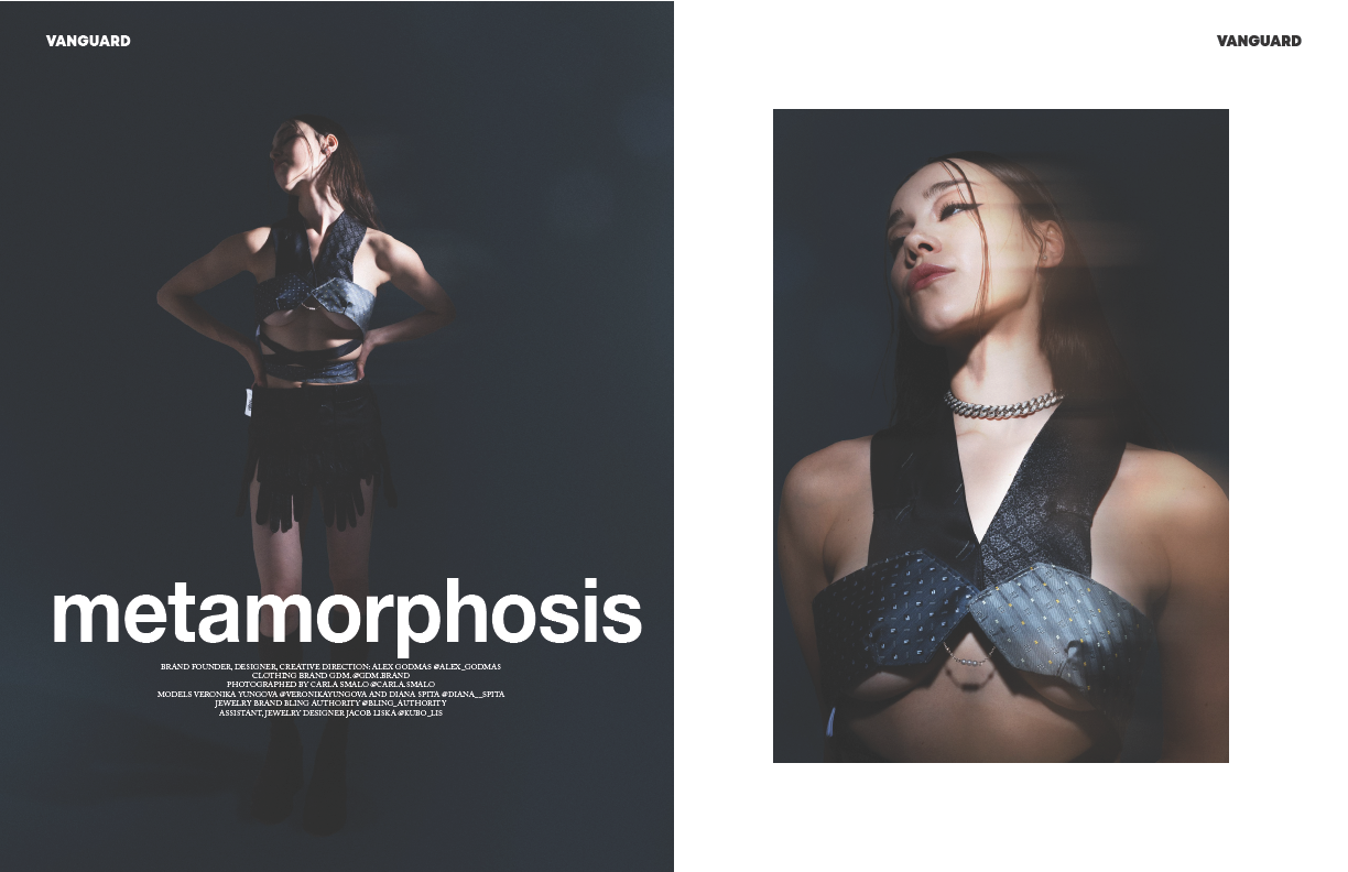 Vanguard Magazine - Urban Edge Meets Opulent Shine: Metamorphosis Editorial