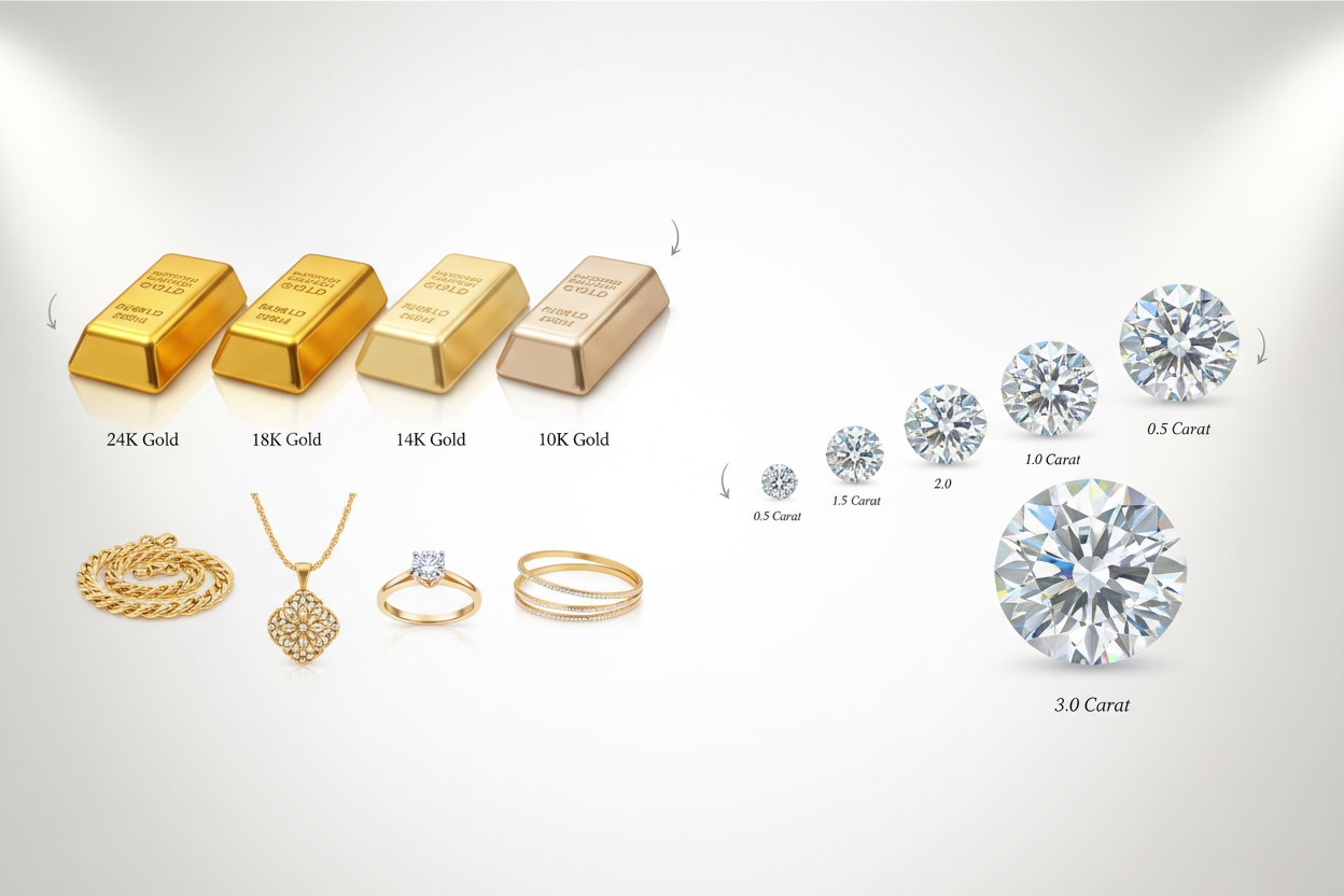 Carats vs Karats: Understanding Jewelry Measurements (Millimeters, Carats & Karats Explained)