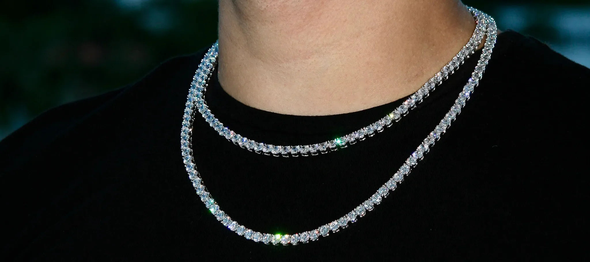 tennis chain banner for men