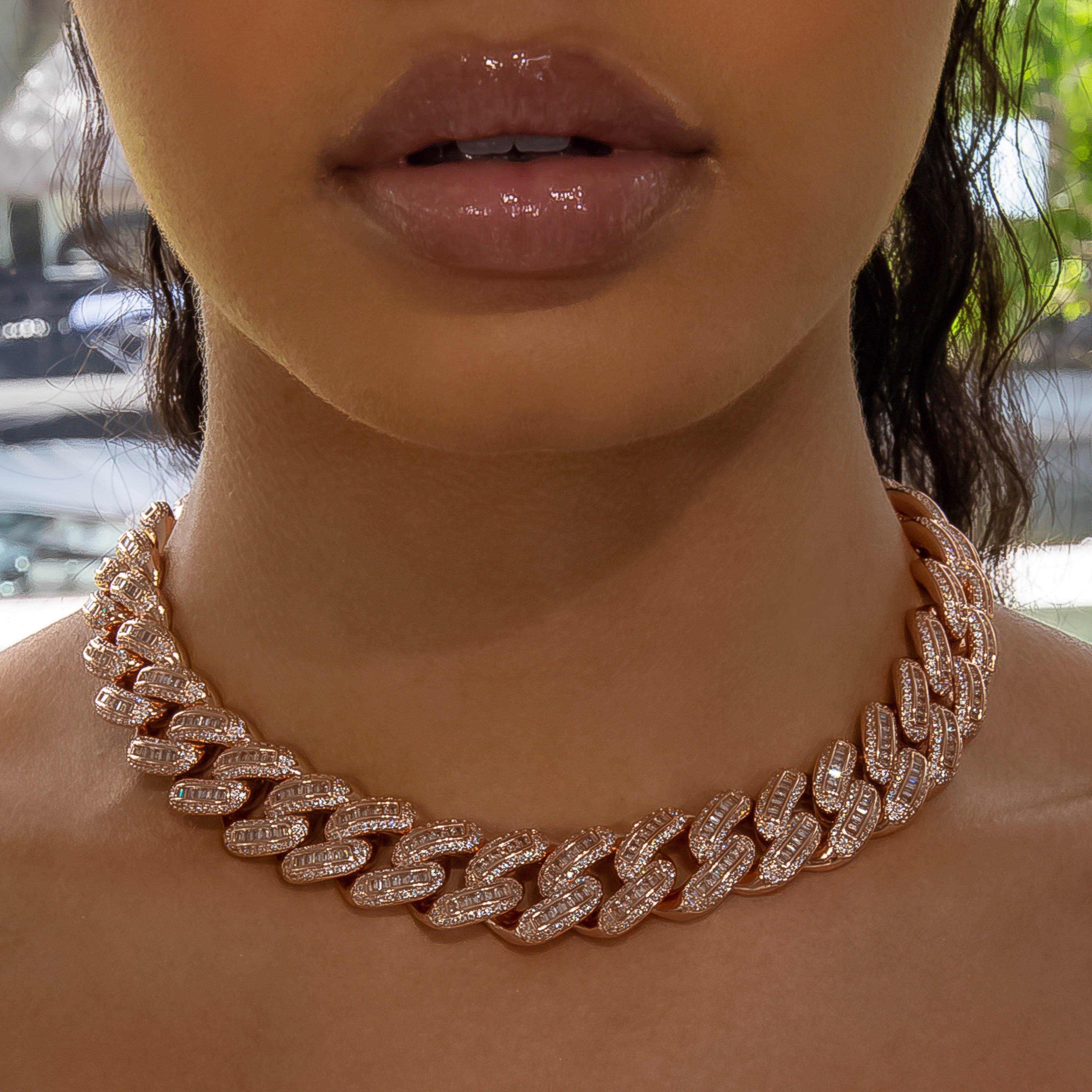 18mm Bugatti Link Choker/ Necklace in Rose Gold