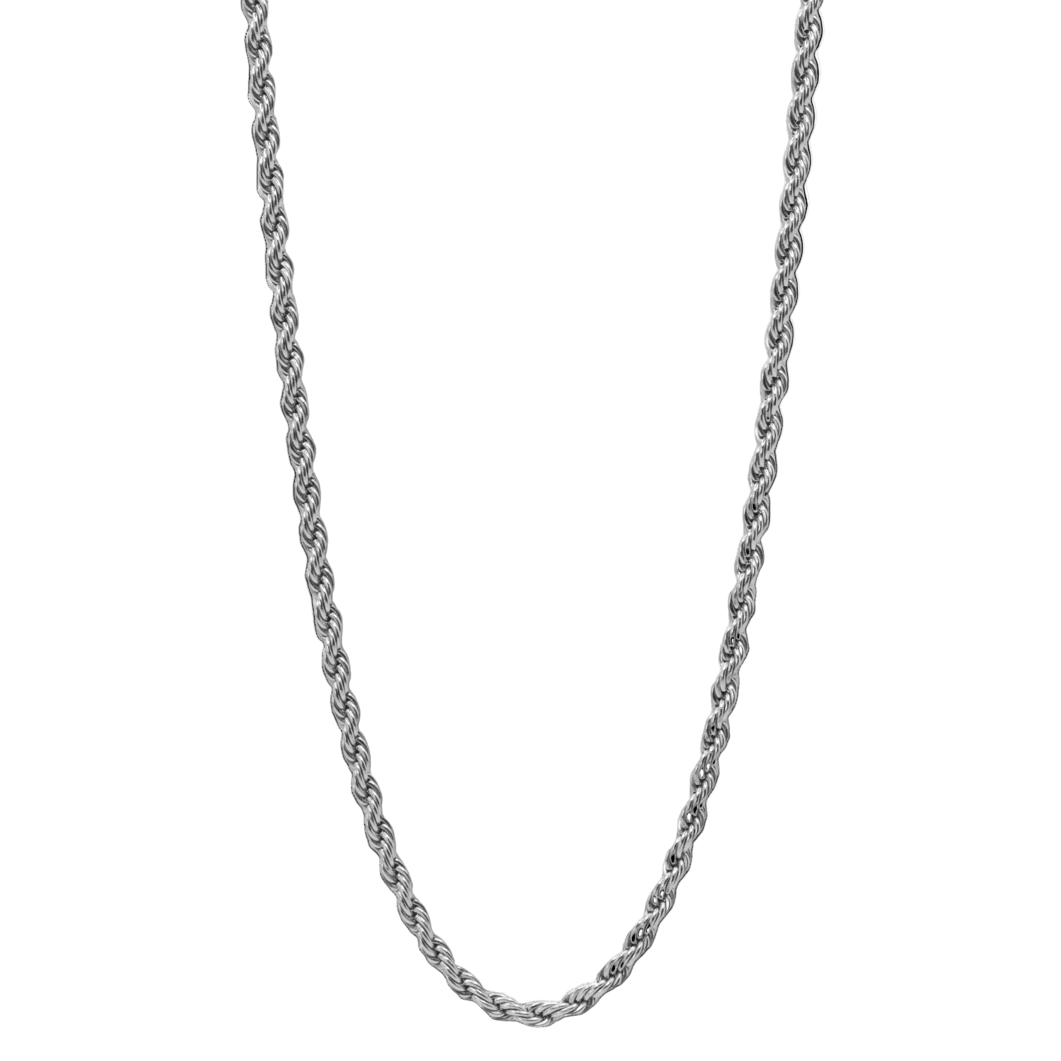 3mm Rope Chain in White Gold