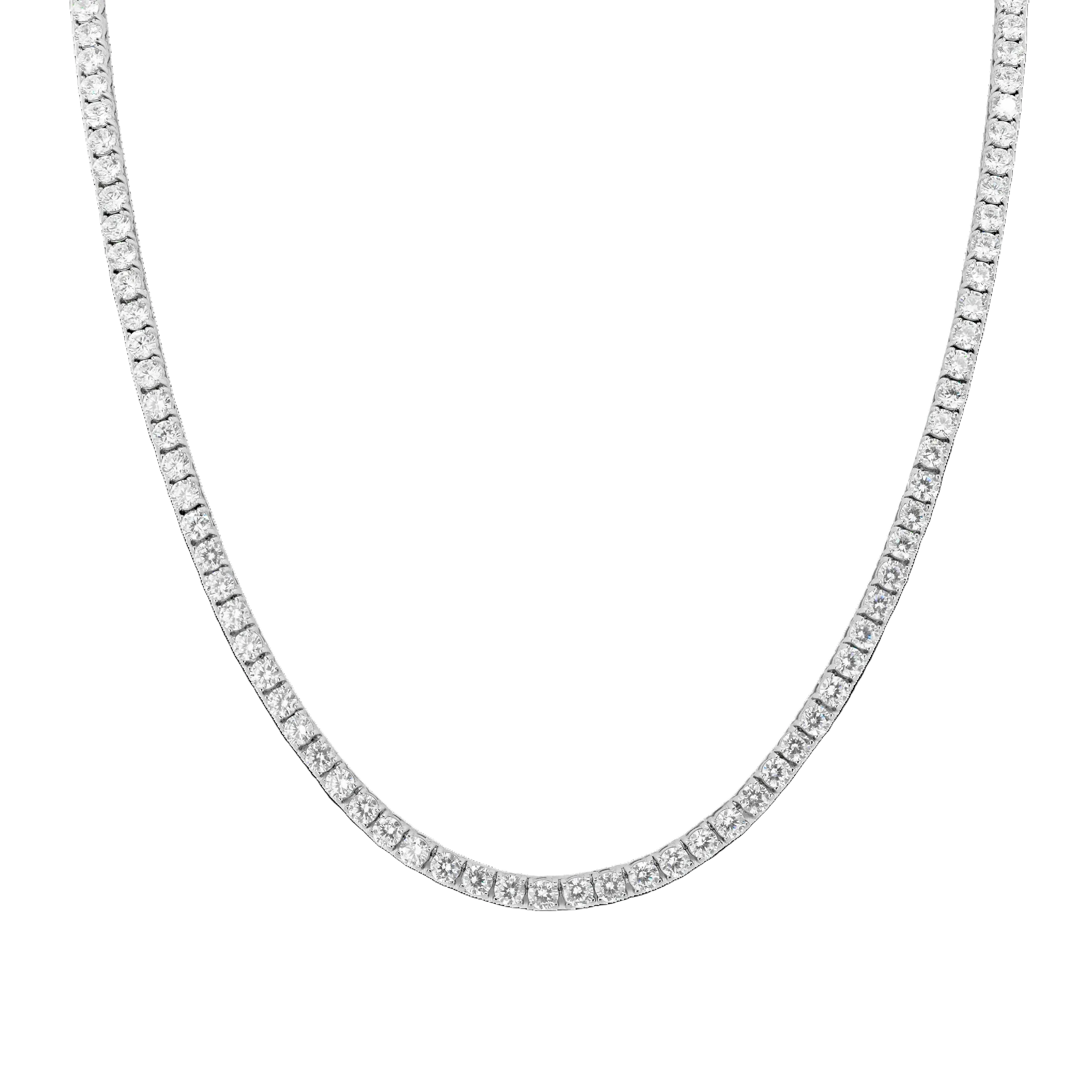 3mm Tennis Chain in White Gold