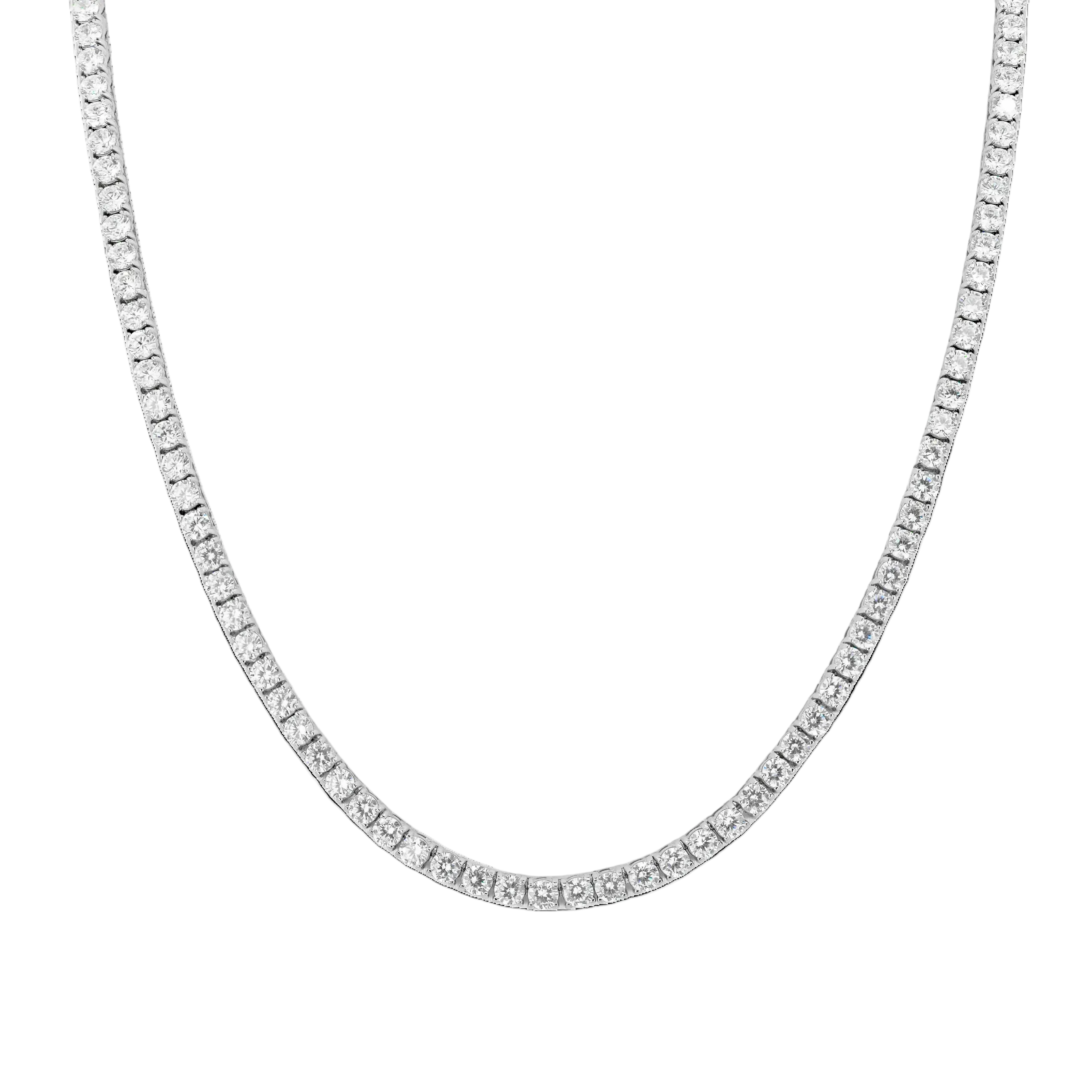 3mm Tennis Chain in White Gold