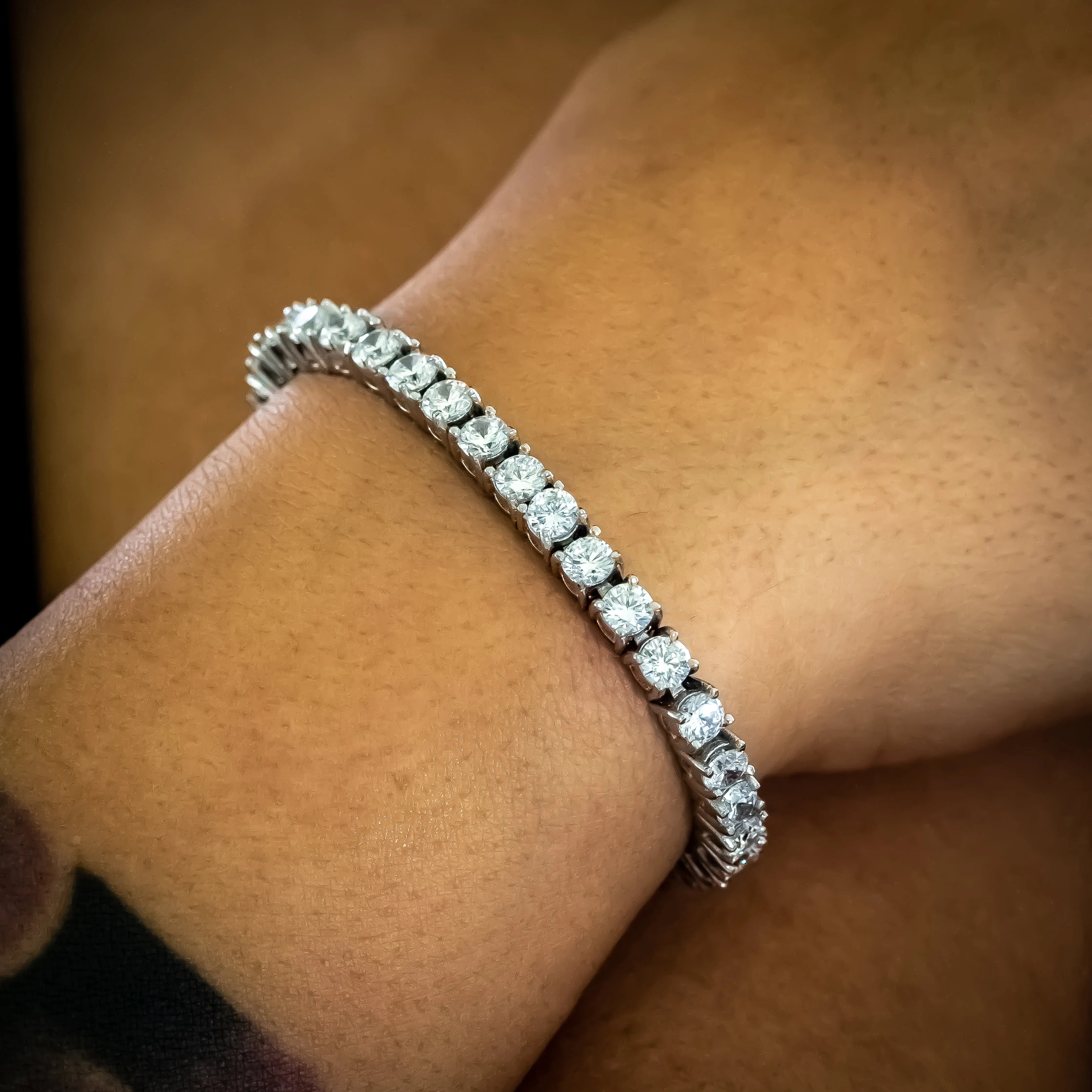 4mm White Gold Diamond Tennis Bracelet