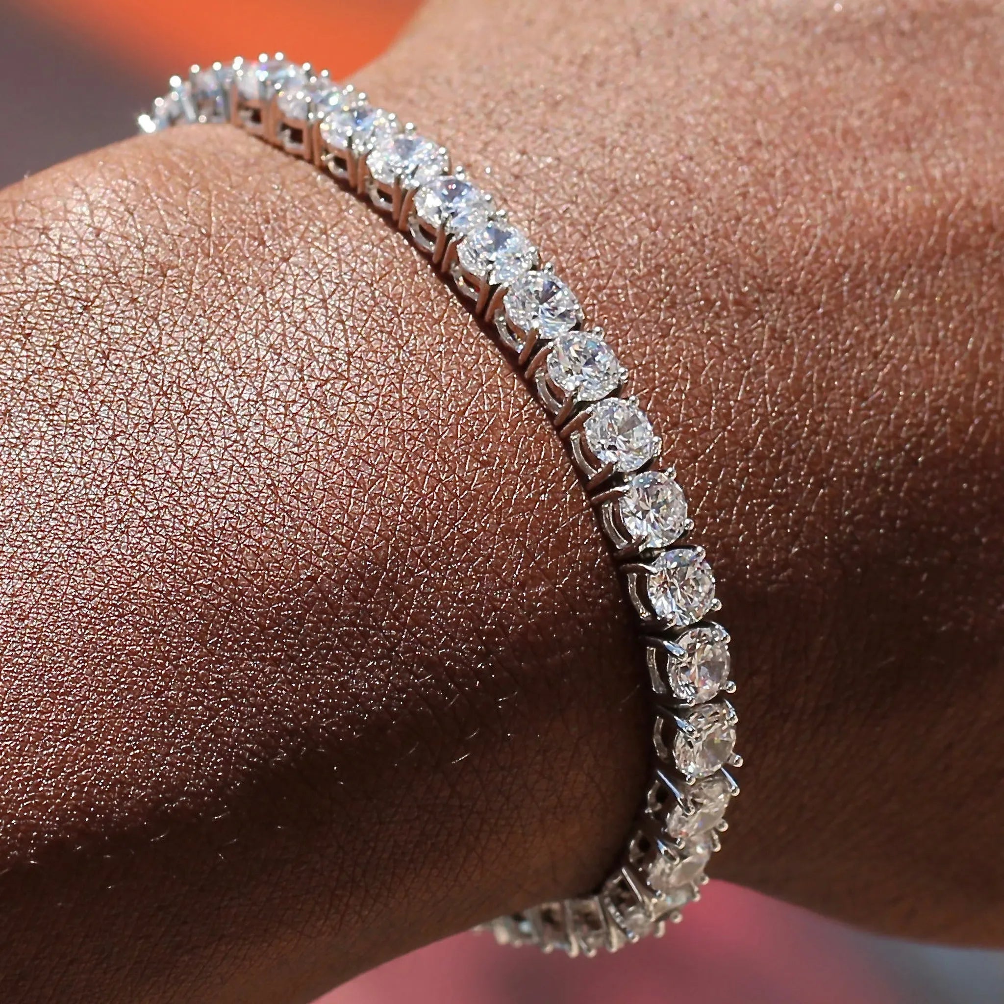 4mm Tennis Bracelet in White Gold