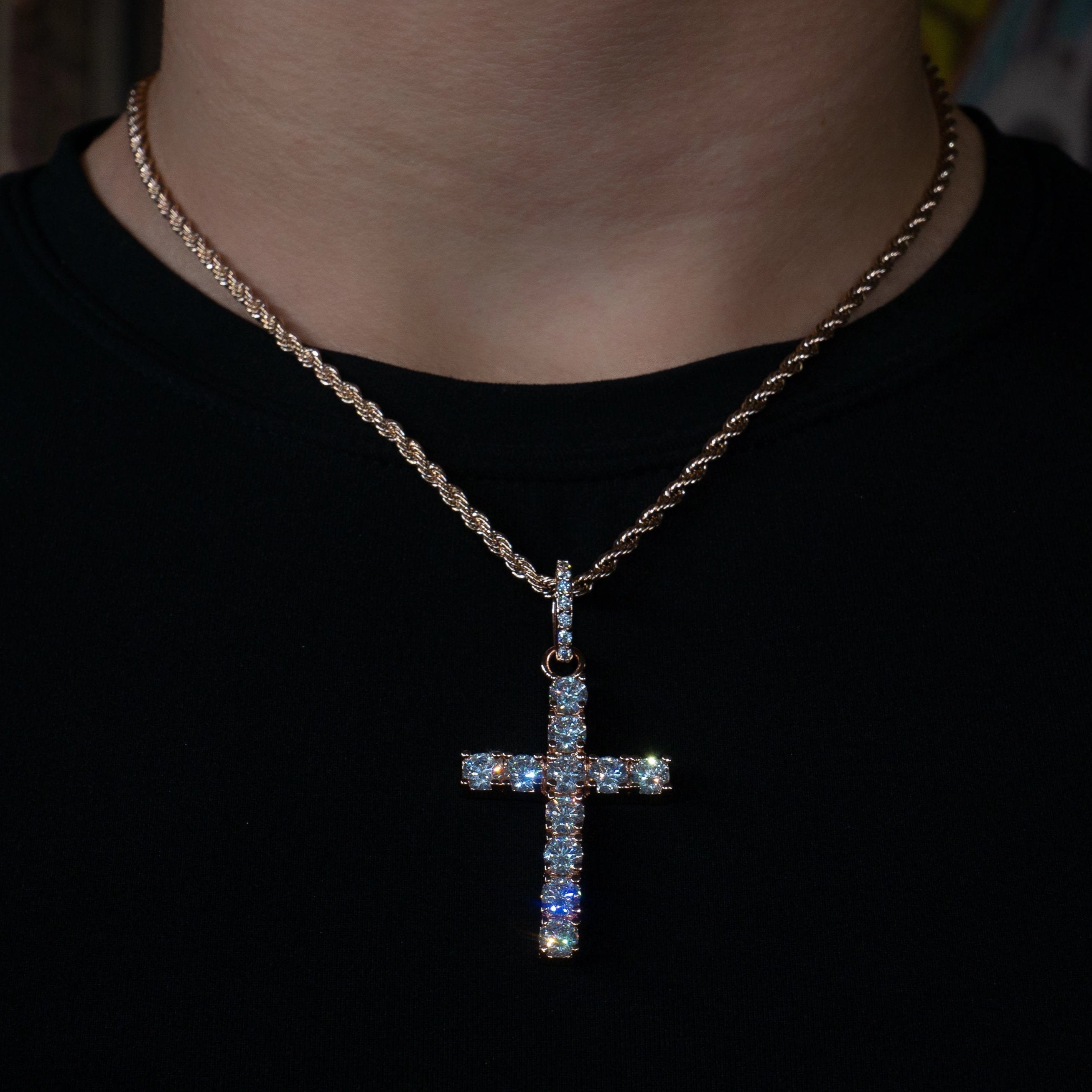 Cross Pendant in Rose Gold