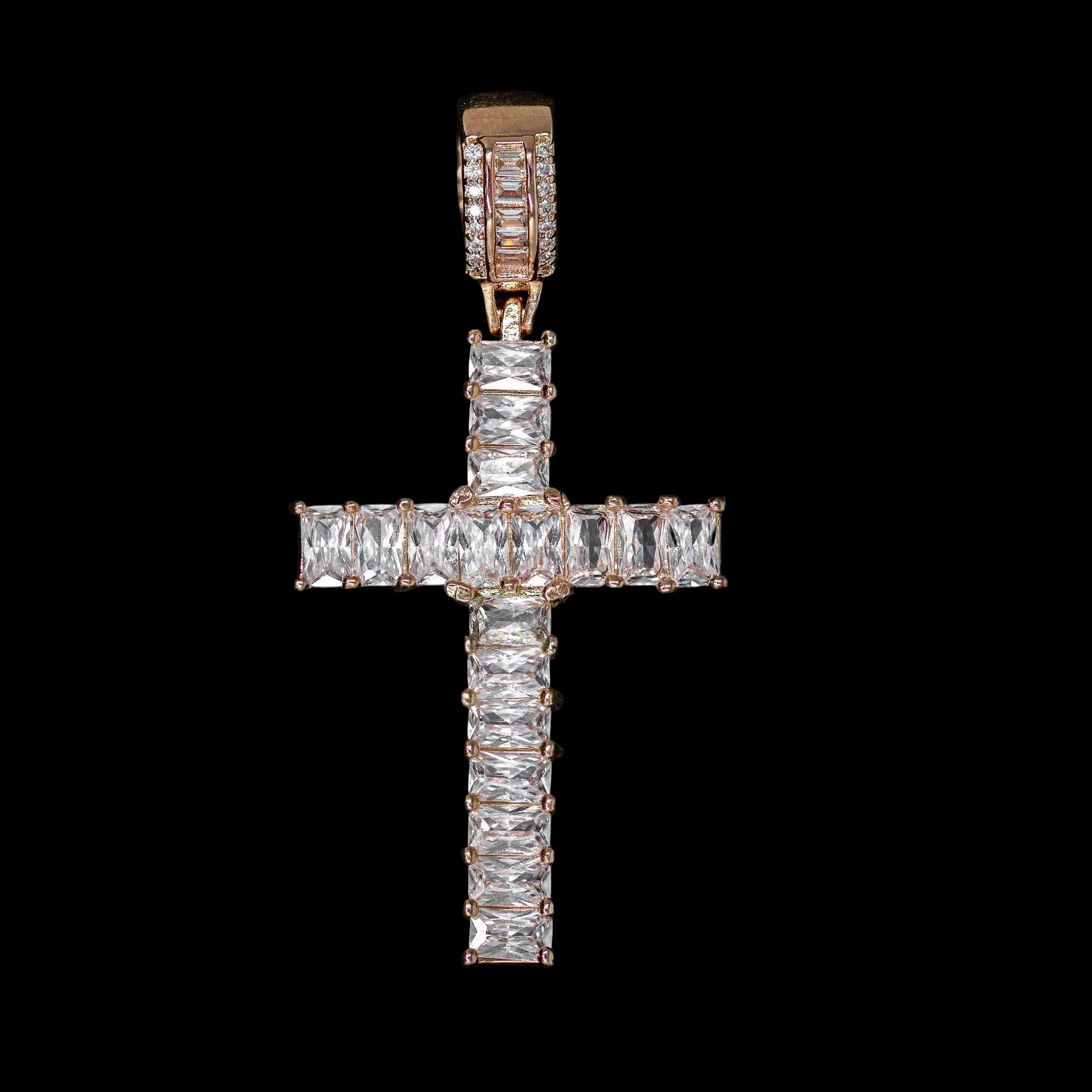Emerald Cross in Rose Gold