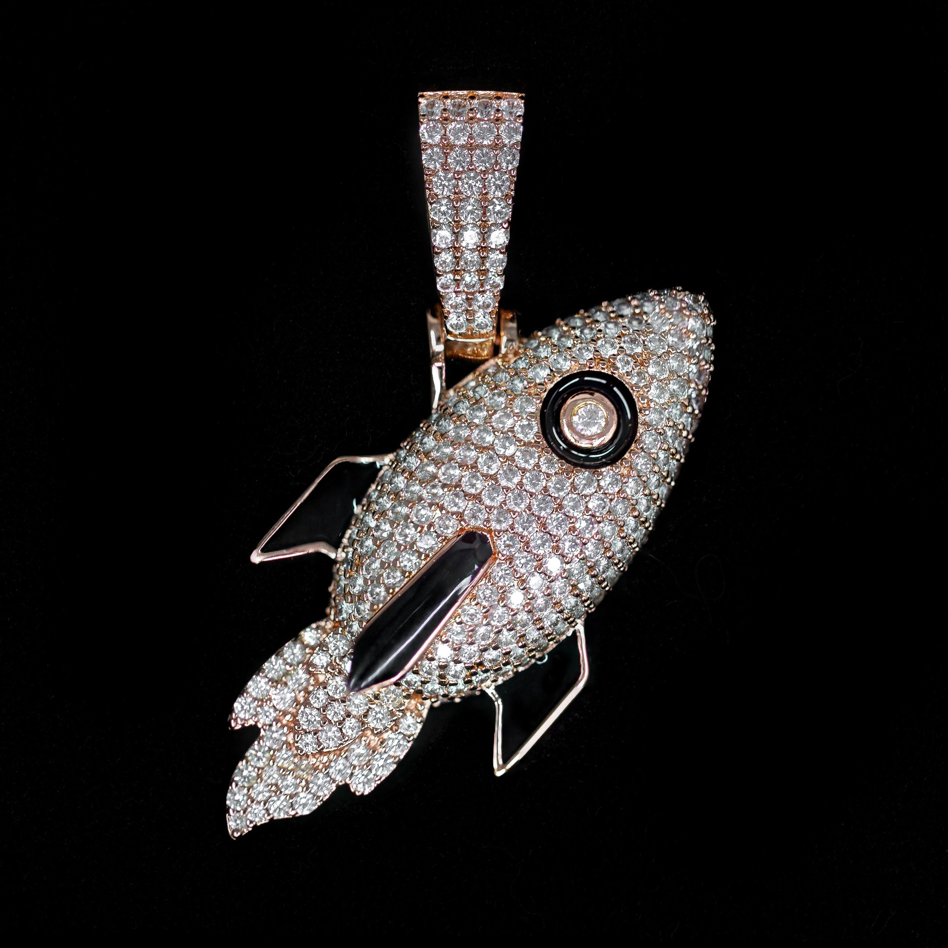 Rocket Pendant in Rose Gold