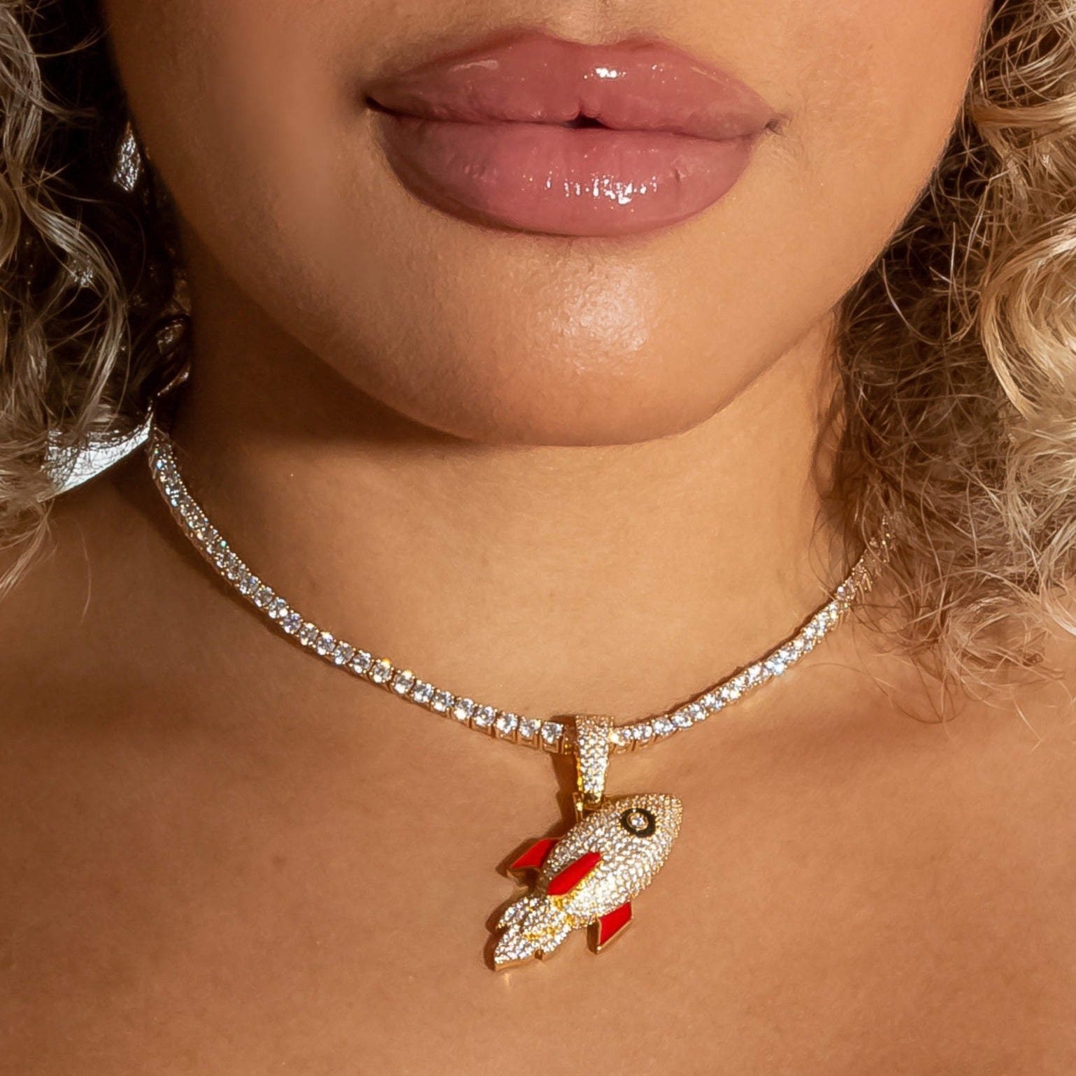 Rocket Pendant in Yellow Gold