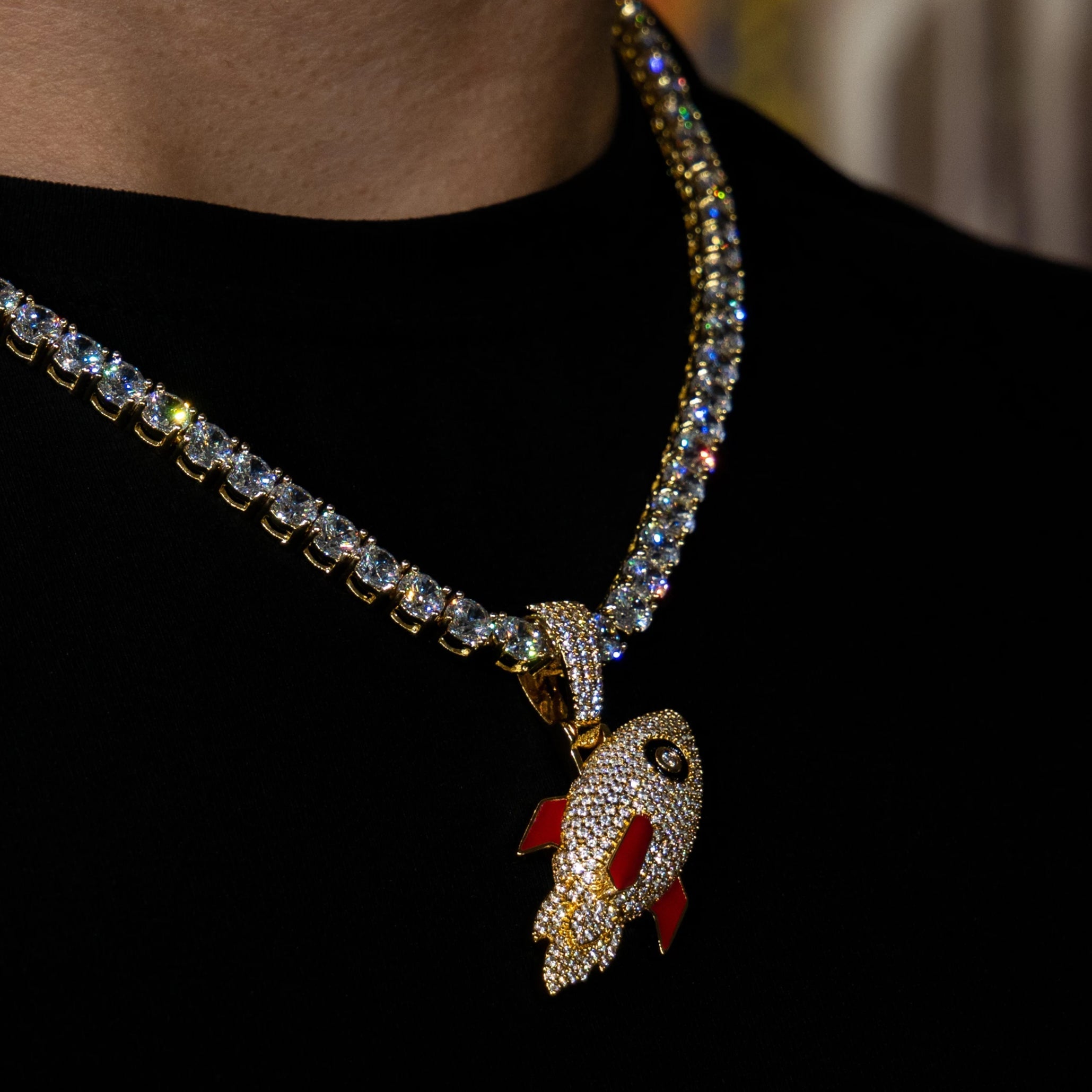 Rocket Pendant in Yellow Gold