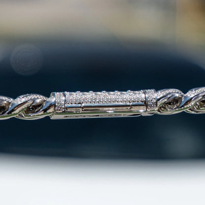 18mm White Gold Bugatti Link Bracelet