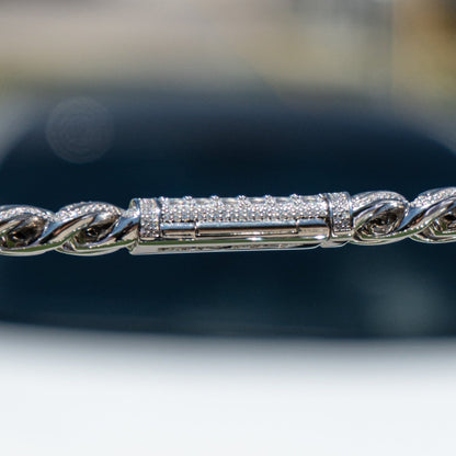 18mm Bugatti Link Choker/ Necklace in White Gold