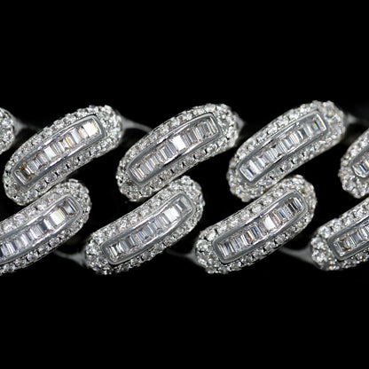 18mm White Gold Bugatti Link Bracelet