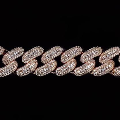 18mm Bugatti Link Chain in Rose Gold