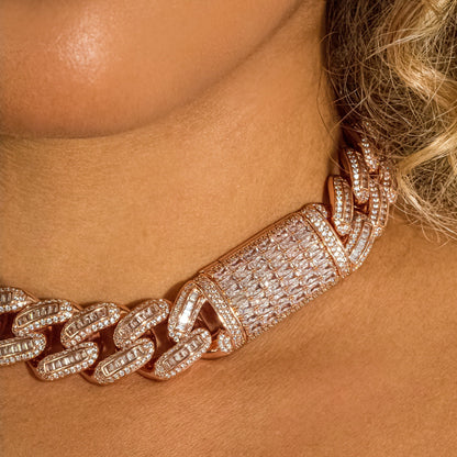 18mm Bugatti Link Choker/ Necklace in Rose Gold