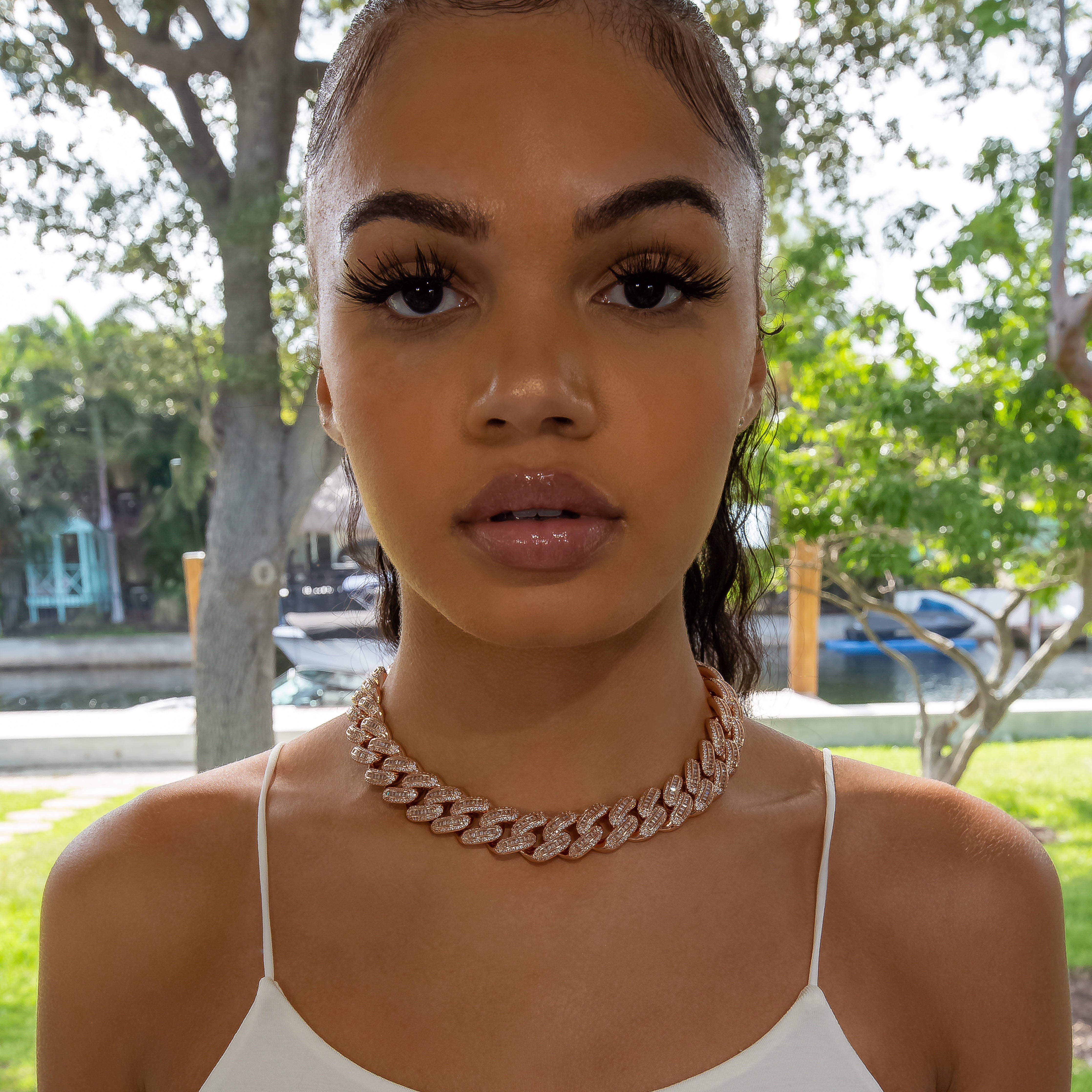 18mm Bugatti Link Choker/ Necklace in Rose Gold