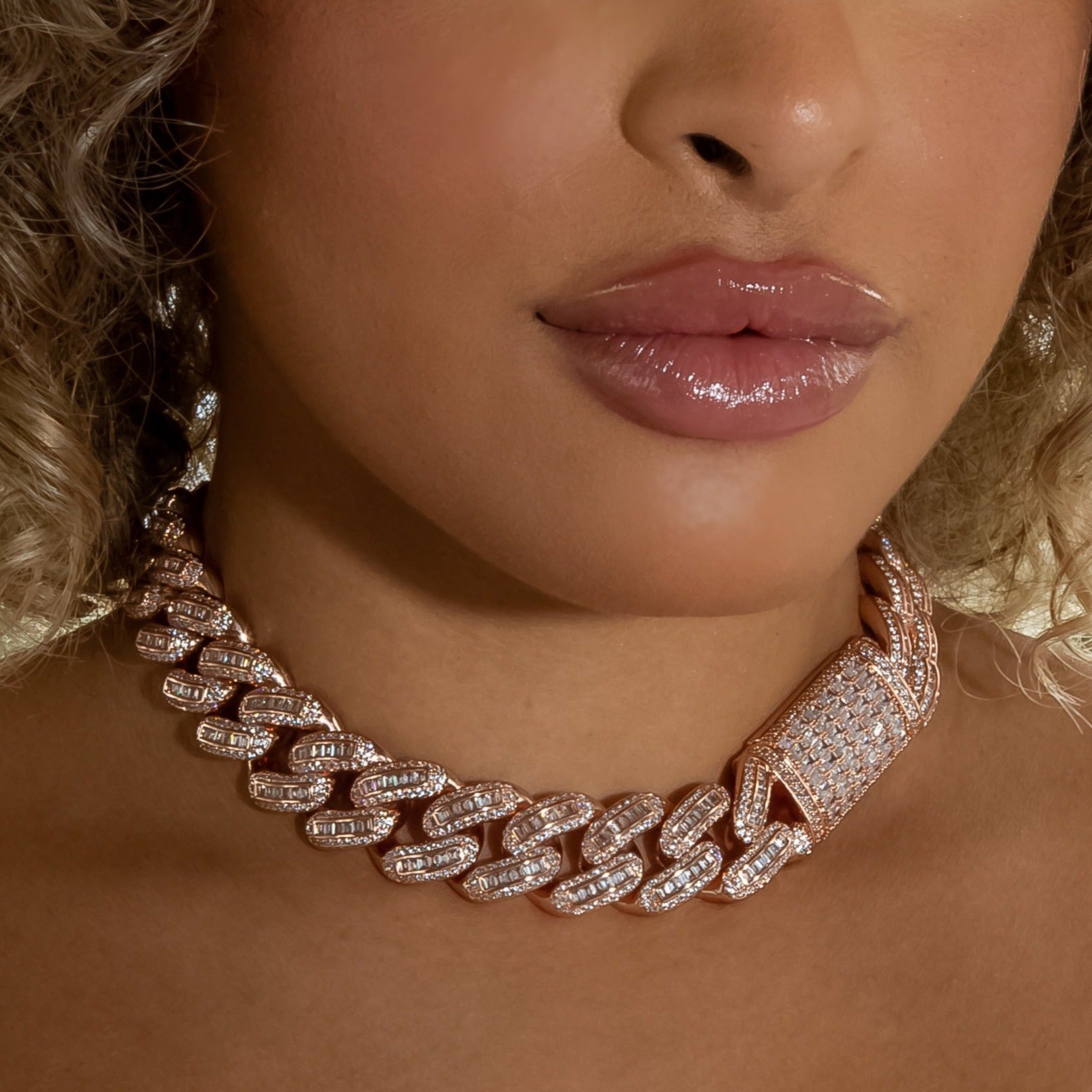 18mm Bugatti Link Choker/ Necklace in Rose Gold