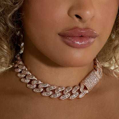 18mm Bugatti Link Choker/ Necklace in Rose Gold