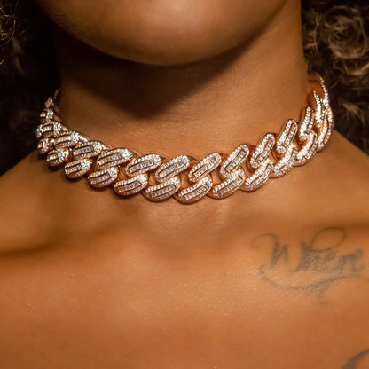 18mm Bugatti Link Choker/ Necklace in Rose Gold
