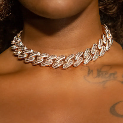 18mm Bugatti Link Choker/ Necklace in Rose Gold