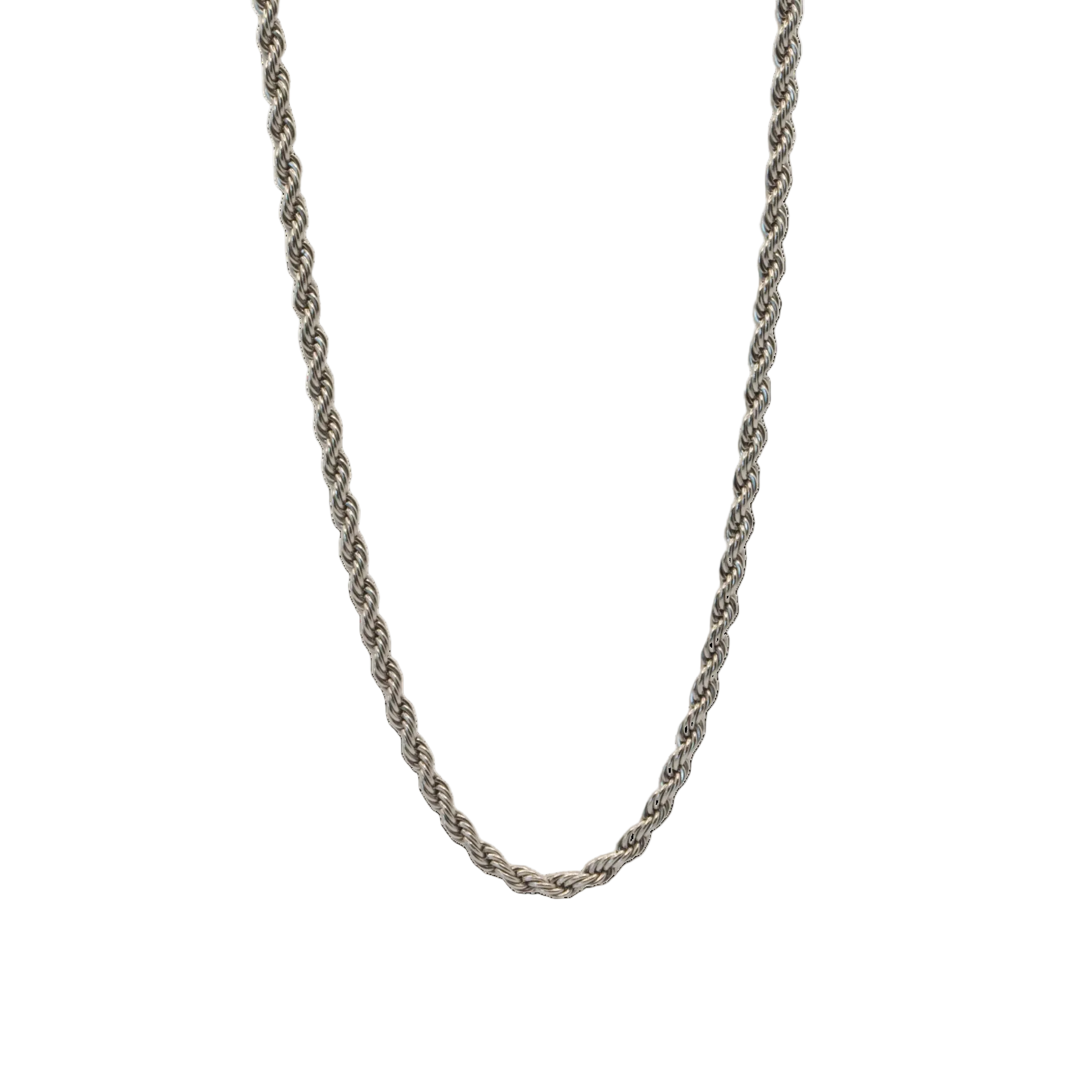 2mm Rope Chain in White Gold