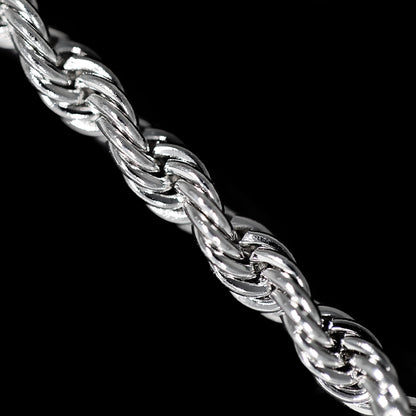 3mm Rope Chain in White Gold