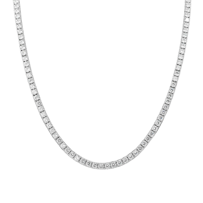 3mm Tennis Chain in White Gold