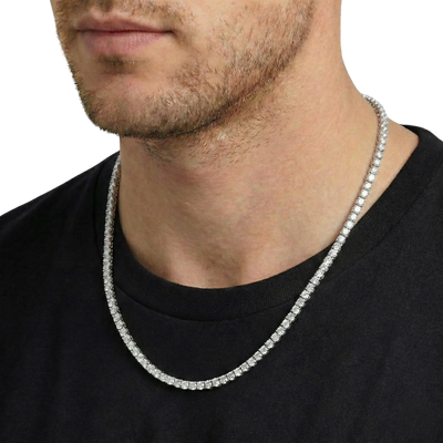 4mm Tennis Chain in White Gold
