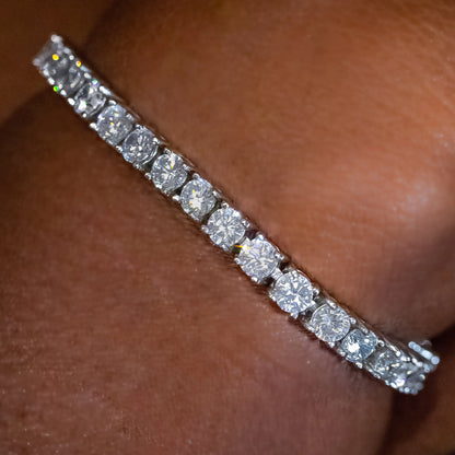 4mm White Gold Diamond Tennis Bracelet