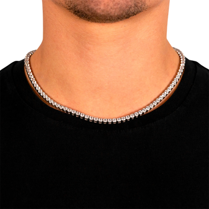 4mm Tennis Chain in White Gold