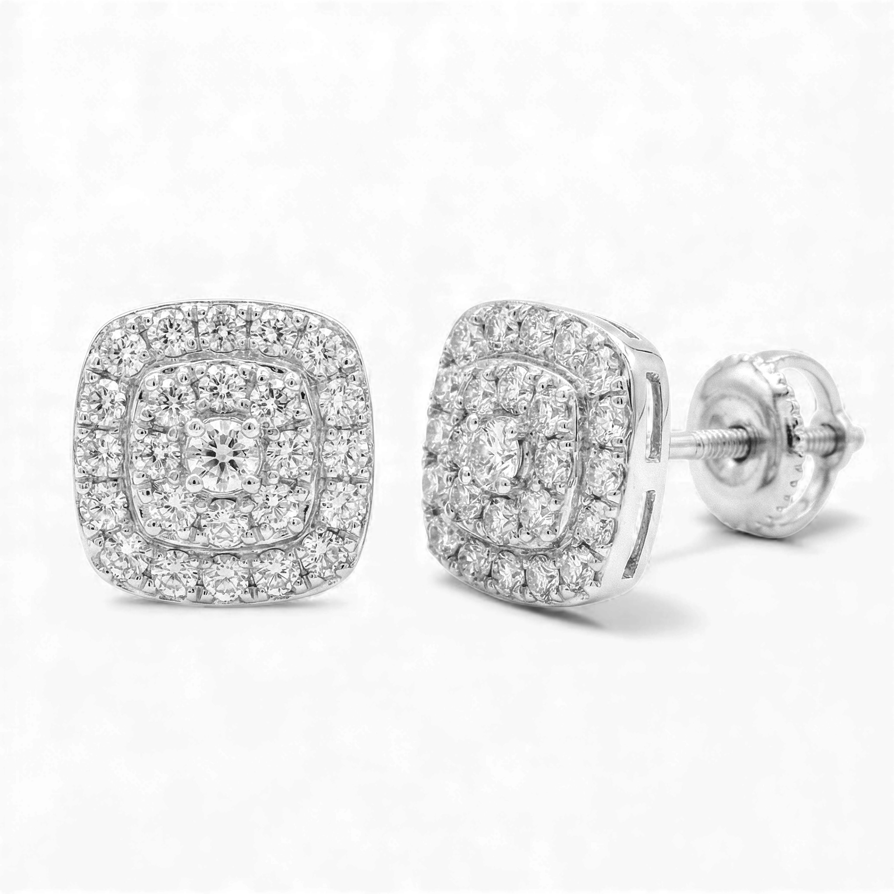 6mm Cushion Pavé Cluster Studs