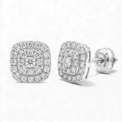 6mm Cushion Pavé Cluster Studs