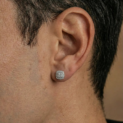 6mm Cushion Pavé Cluster Studs