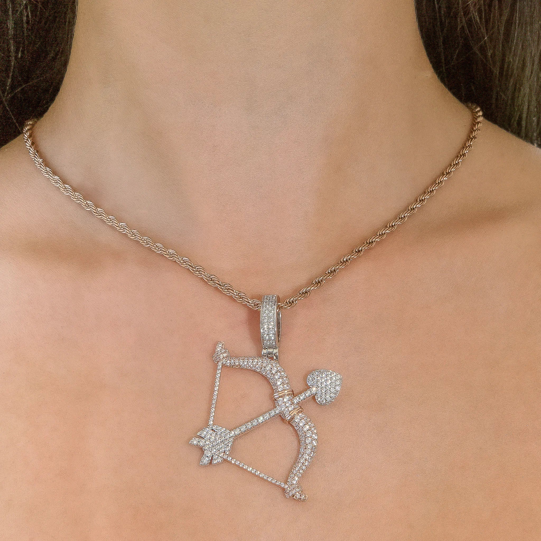 Bow And Arrow in White & Rose Gold