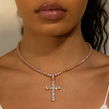 Cross Pendant in Rose Gold