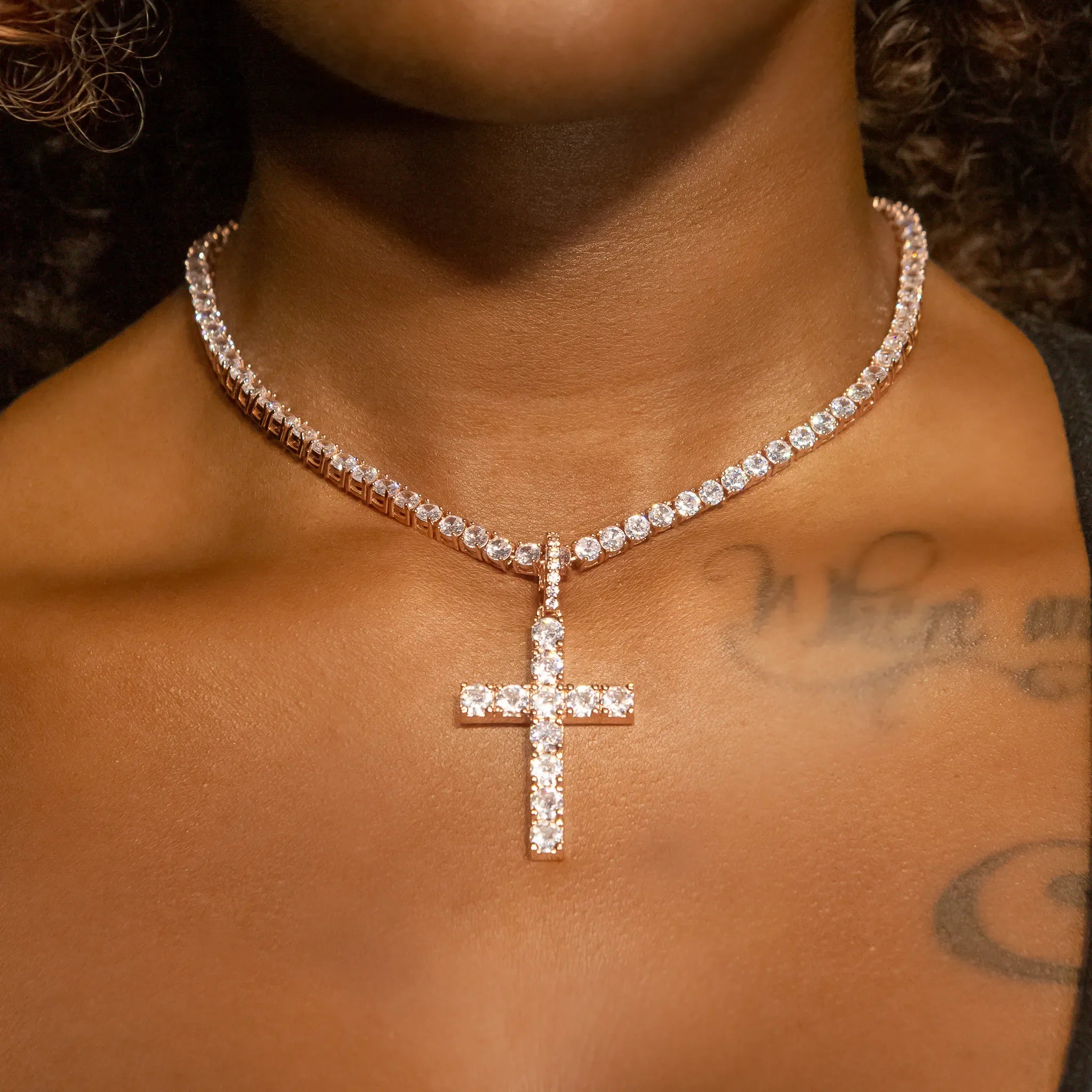 Cross Pendant in Rose Gold