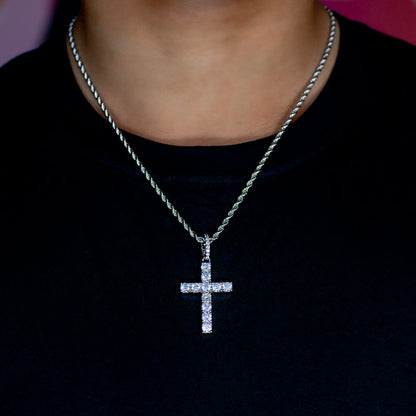 Cross Pendant in White Gold