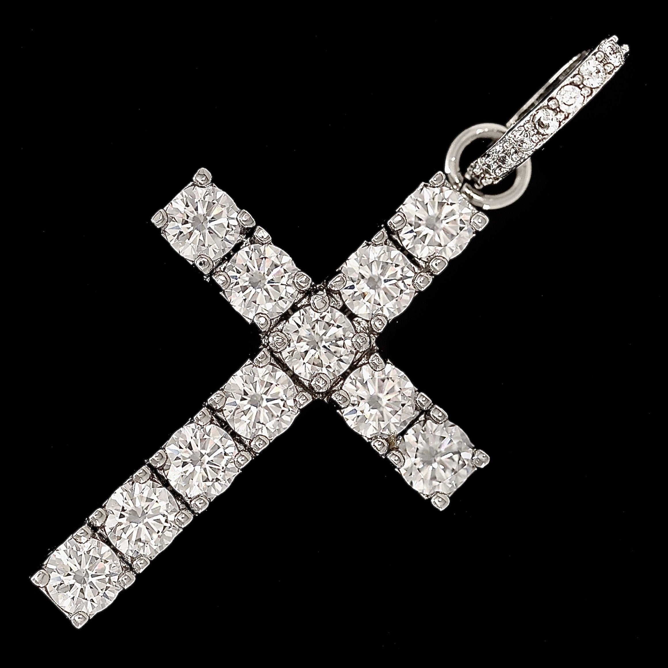 Cross Pendant in White Gold