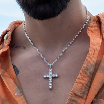 Cross Pendant in White Gold
