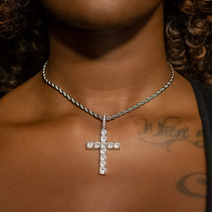 Cross Pendant in White Gold