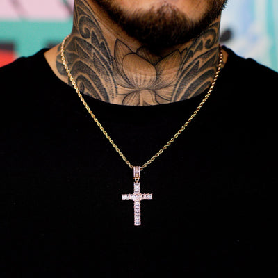 Emerald Cross in Rose Gold