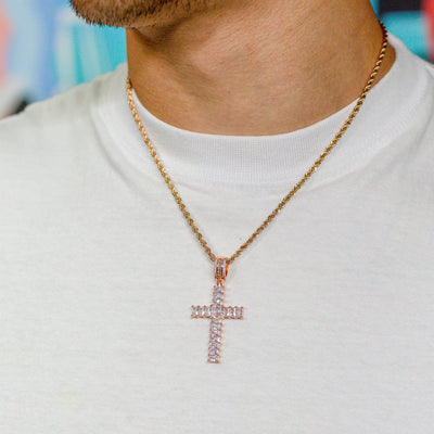 Emerald Cross in Rose Gold