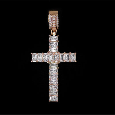 Emerald Cross in Rose Gold