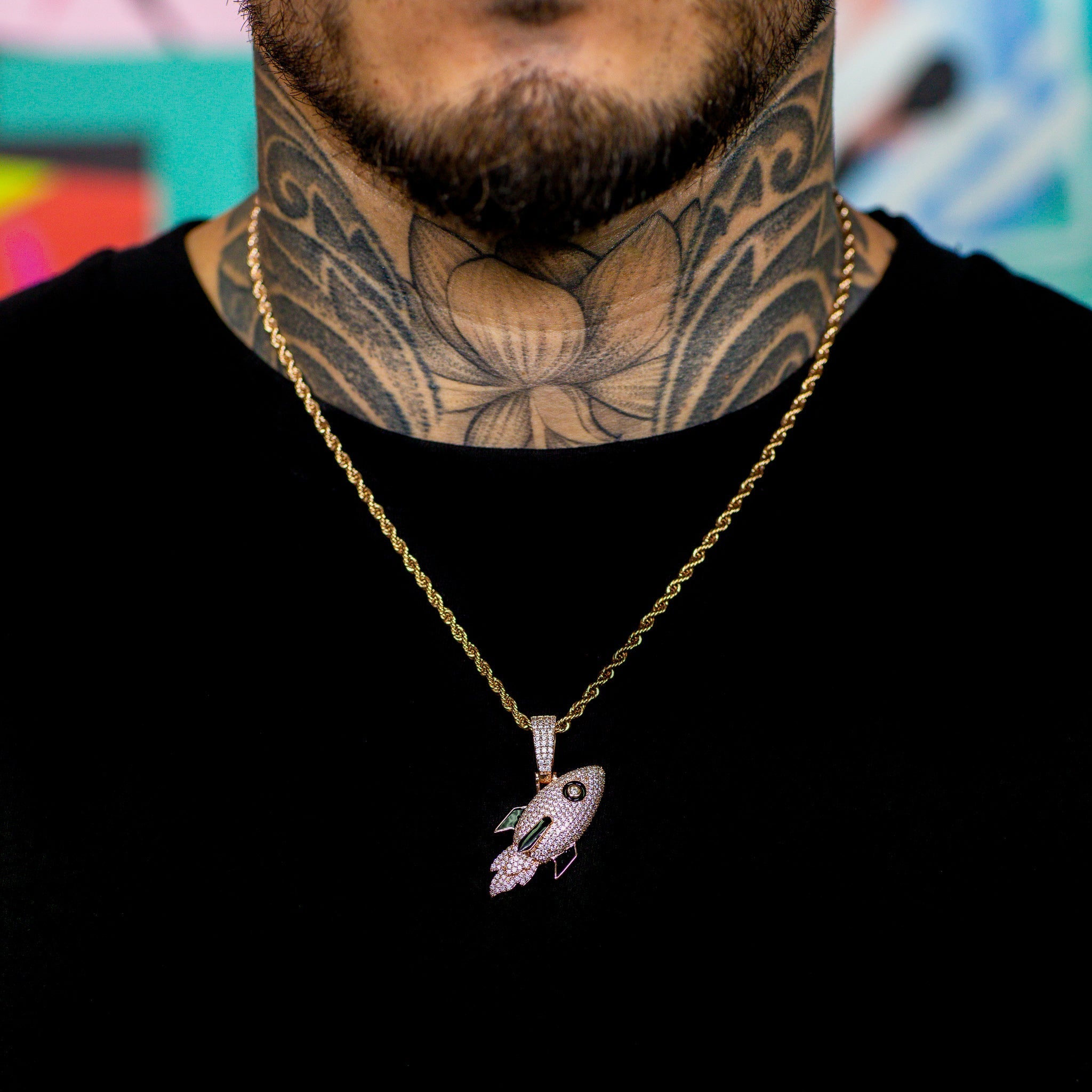 Rocket Pendant in Rose Gold