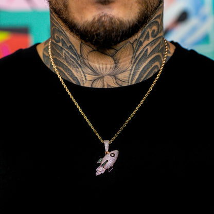 Rocket Pendant in Rose Gold