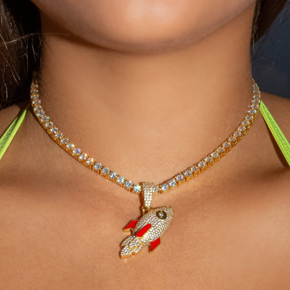 Rocket Pendant in Yellow Gold