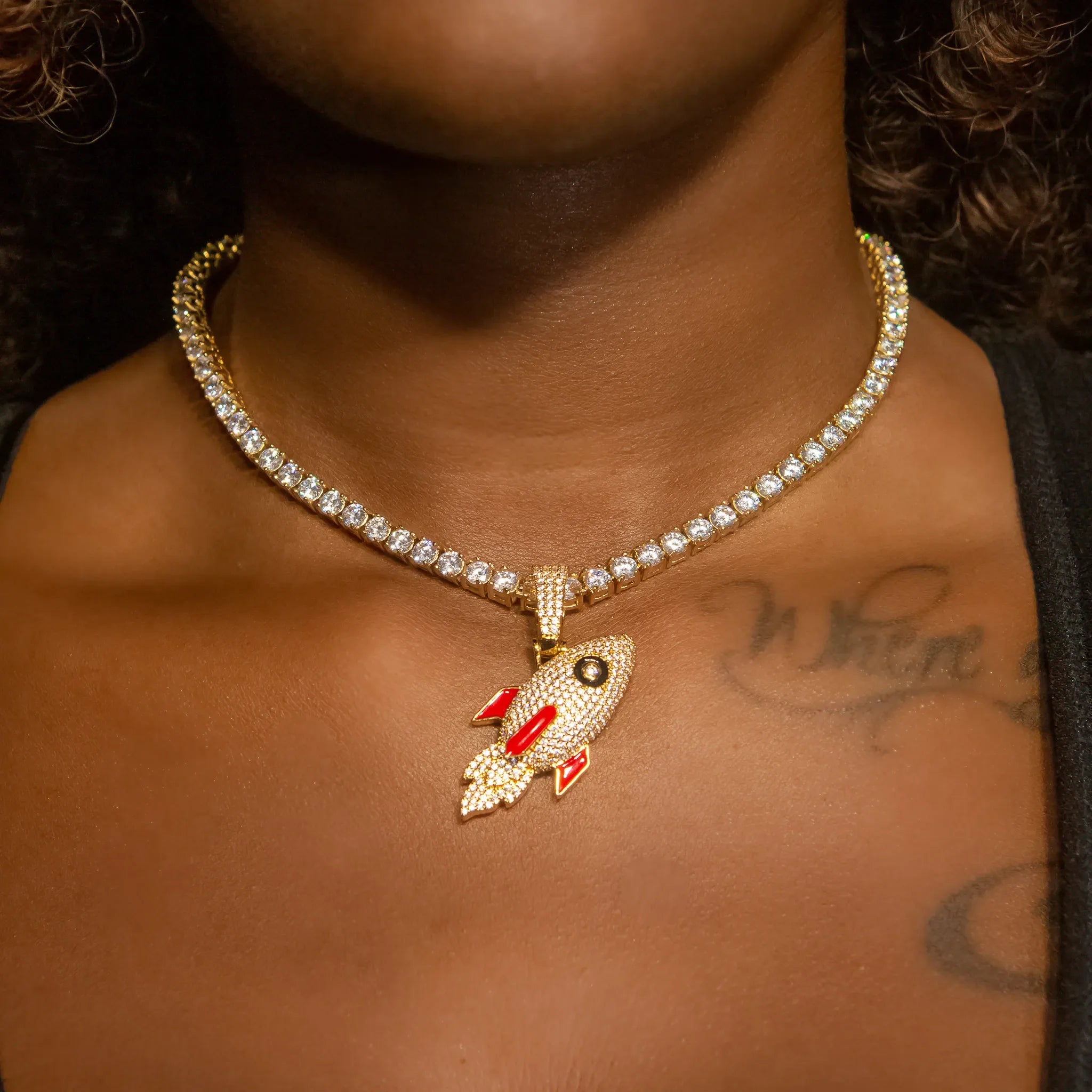 Rocket Pendant in Yellow Gold