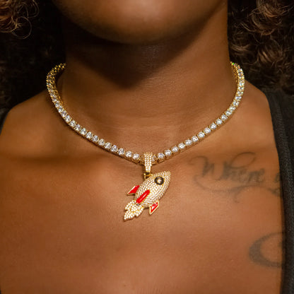 Rocket Pendant in Yellow Gold