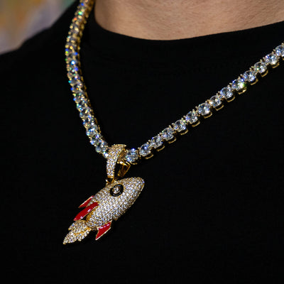 Rocket Pendant in Yellow Gold