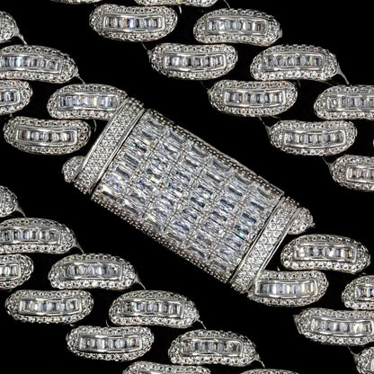 18mm White Gold Bugatti Link Bracelet